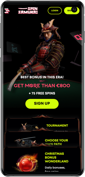 Spin Samurai Casino Desktop